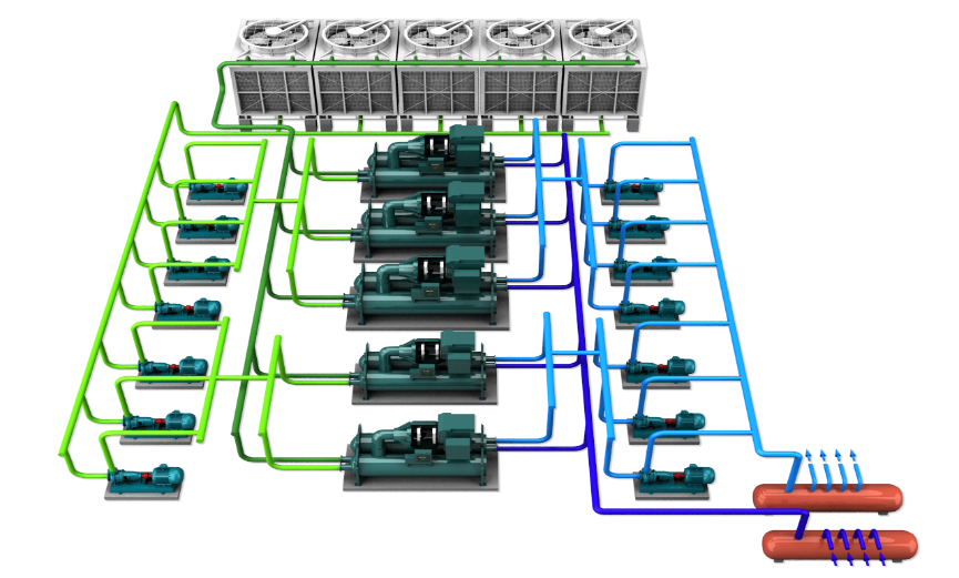 常規(guī)機房3D布置圖